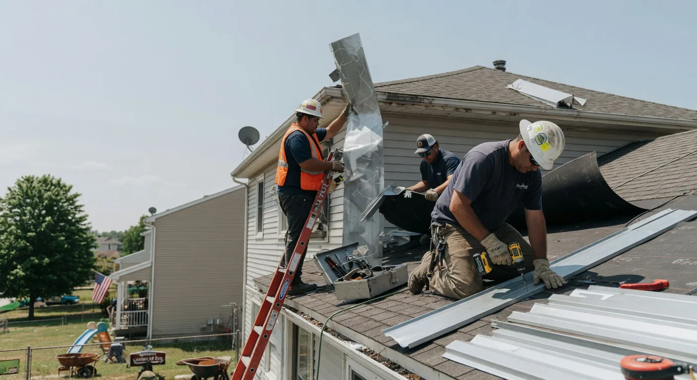 Storm Damage Metal Roof Repair in Brownsboro, AL